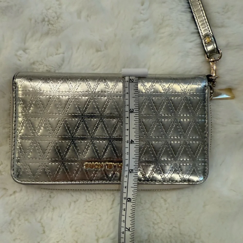 Michael Kors Gold Quilted Continental Wristlet Wallet Jet Set 🎄